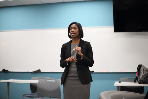Political Science alum speaks to students